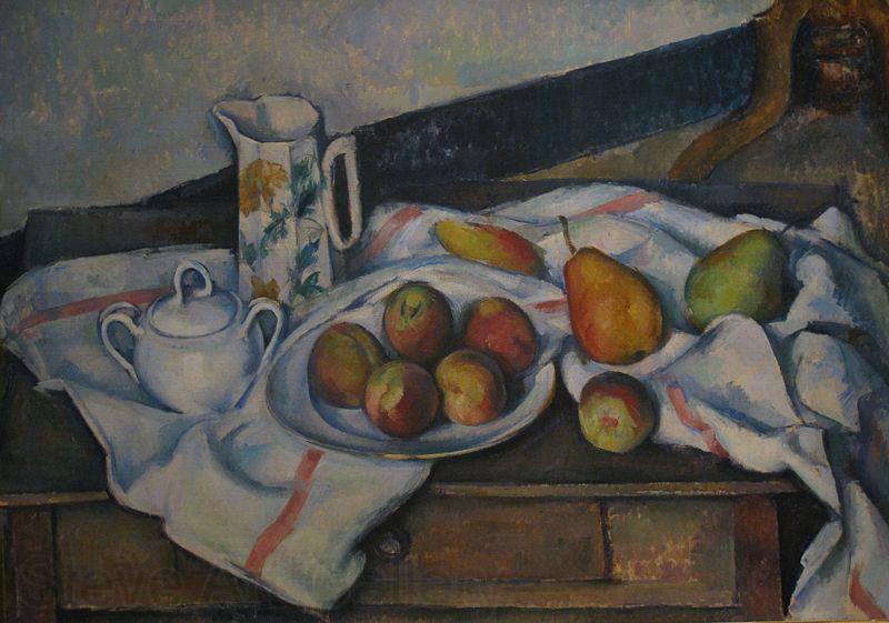 Paul Cezanne Peaches and Pears By Paul Cezanne